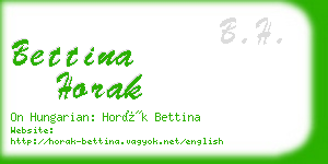 bettina horak business card